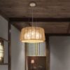 Rattatra Rattan Shade Pendant Lamp - living room