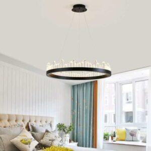 Rhetori Ice Crystals Large Ring Pendant Lamp-bedrooms lightings