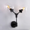 Roluudin Molecular Wall Lamp-black-clear-glass