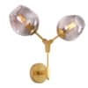 Roluudin Molecular Wall Lamp-gold-grey-tint glass