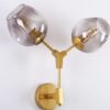 Roluudin Molecular Wall Lamp-gold-unlit