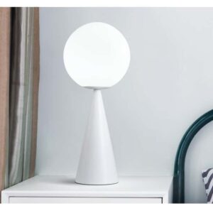 Suedinno Contemporary Glass Scandinavian White Table Lamp