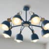 Svendsen Cheese and Biscuits Hanging Lamp - 8-head model, dark-blue