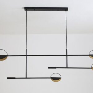 TANJA Elegant Lux Windmill Sticks Pendant Light 4 head model black