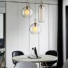 TORDIS U-loop Clear Glass Pendant Lamp-dining lamps-3 lamps