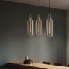 TORDIS U-loop Clear Glass Pendant Lamp-dining table lamps-tall jar