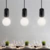 Tiguano Pendant Lamp-black-dining table lamps-3pcs