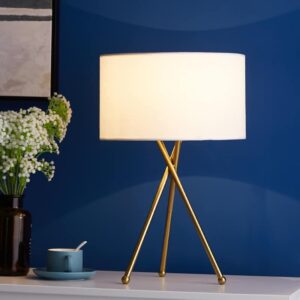 Trilornaa Drum Shade Modern Tripod Table Lamp