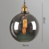 Wataru Glass Pendant Lamp-Model B round dome