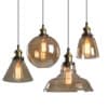 Wataru Glass Pendant Lamp-brown-tinted-glass