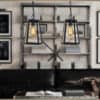 Xilinor Industrial Glass Case Pendant Lamp-living room