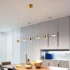 Yaristinn Pods on Sticks Hanging Lamp-wood dining table-lightings