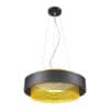 Sindora Slim Drum Pendant Lamp - black with white bg