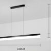 Recforeen Slim Linear Pendant Lamp-dimensions