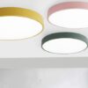 Colourful Slim Round Ceiling Lamp Study Area lights