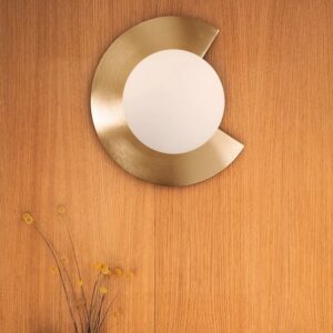 Glensooka Chipped Record Brass Wall Lamp