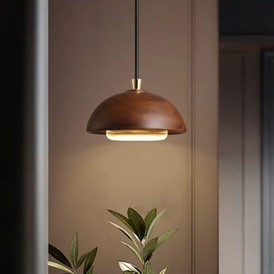 Wood Dome Pendant Lamp Scandinavian Lightings