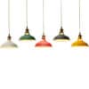 Elsani Coloured Metallic Chic Pot-Lid Pendant Lamp