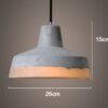 Ernortsa Industrial Minimalist Cast Pendant Lamp - wide dome