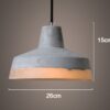 Ernortsa Industrial Minimalist Cast Pendant Lamp - wide dome