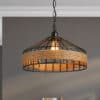 Industrial Circus Cage with Rope Pendant Light Dining Room lights
