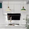 Metallic Chic Pot-Lid Pendant Lamp Kitchen Island lights