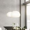 White Frosted Glass Pendant Light Living Room lights