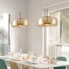 Goodomu Glass Domes Pendant Lamp dining table light