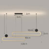 Hwiyursoo Oval Loop Pendant Lamps double 120cm dimensions