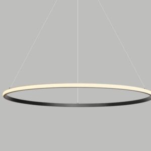 Lanuka Modern Minimalist Round Ring Pendant Lamp black