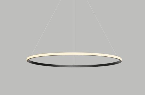 Lanuka Modern Minimalist Round Ring Pendant Lamp black