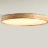 Divana Scandinavian Wooden Round and Slim Ceiling Lamp minimalistic