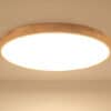 Divana Scandinavian Wooden Round and Slim Ceiling Lamp warm and cosy