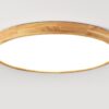 Divana Scandinavian Wooden Round and Slim Ceiling Lamp white light