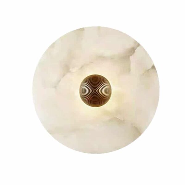 Gillis Marble Round Plate Wall Light | Screed