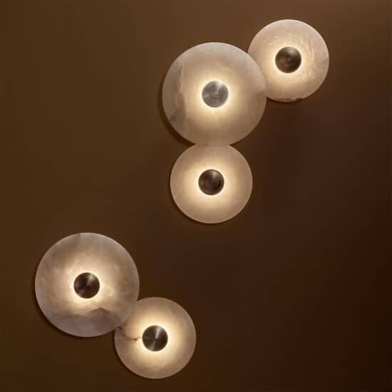Gillis Marble Round Plate Wall Light | Screed