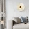 Gillis Marble Round Plate Wall Lamp sofa wall