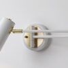 Hurquano Adjustable Twin Arm Wall Lamp white adjustable reading light