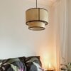 Kresteda Rattan Dual Layer Pendant Lamp rattan home sofa