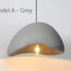 Luddega EggShell Shape Pendant Lamp-model A - grey