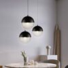 Ragnola Round Grid Glass Cover Pendant Light dining cluster chandelier