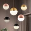 Ragnola Round Grid Glass Cover Pendant Light globe lights