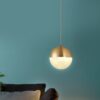 Ragnola Round Grid Glass Cover Pendant Light office lights