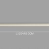 Reetahnna Slim Rectangular Linear Ceiling Lamp white