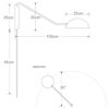 Marika Long Arm Wall Lamp - dimensions