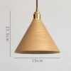 Osmunde Scandinavian Wooden Lamp Shade Pendant Light dimensions large light wood