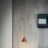 Osmunde Scandinavian Wooden Lamp Shade Pendant Light grey walls
