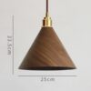 Osmunde Scandinavian Wooden Lamp Shade Pendant Light large dark wood