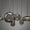 Osinnu Rope-it-up Glass Jar Pendant Light - grey glass