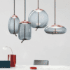 Osinnu Rope-it-up Glass Jar Pendant Light long grey tint